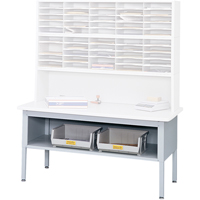 Mobilier E-Z Sort pour la salle du courrier- Tables de tri avec tablette-Dessus de table, 60" la x 28" p x 36" h, Stratifi&eacute; Cintas