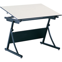 PlanMaster Height-Adjustable Drafting Table, 43" W x 29-1/2" - 37-1/2" H, Black Cintas