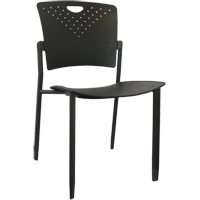 Chaises empilables MaxX StaxX, Polypropyl&egrave;ne, Hauteur 17-1/4", Capacit&eacute; 275 lb, Noir Cintas