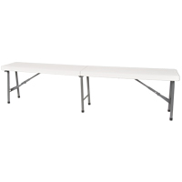 Folding Bench, Polyethylene, 72" L x 12" W x 17" H Cintas