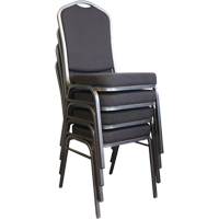 Chaises empilables, Tissu, Hauteur 37", Capacit&eacute; 275 lb, Noir Cintas