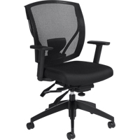 Chaises &agrave; bras Multi-Tilter, Tissu, Noir, Capacit&eacute; 300 lb Cintas