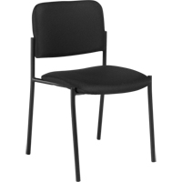 Chaises sans accoudoirs empilables, Tissu, Hauteur 32", Capacit&eacute; 300 lb, Noir Cintas
