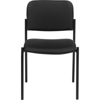 Chaises sans accoudoirs empilables, Tissu, Hauteur 32", Capacit&eacute; 300 lb, Noir Cintas