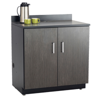 Armoire modulaire de base, M&eacute;lamine, 2 Tablettes, 39" h x 36" la x 25" P, Nuit d'Asie/noir Cintas
