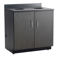 Armoire modulaire de base, M&eacute;lamine, 39" h x 36" la x 25" P, Nuit d'Asie/noir Cintas