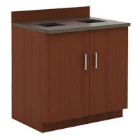 Armoire modulaire de base, M&eacute;lamine, 39" h x 36" la x 25" P, Acajou Cintas
