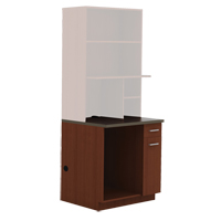 Modular Cabinet, Melamine, 39" H x 36" W x 25" D, Mahogany Cintas