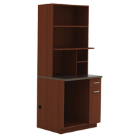 Modular Cabinet, Melamine, 39" H x 36" W x 25" D, Mahogany Cintas