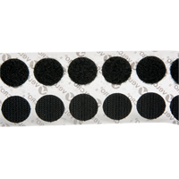 Fastener Coins, Hook & Loop, 3/4" Dia., Adhesive, Black Cintas