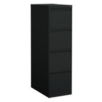 Classeur vertical, Acier, 4 tiroirs, 15-1/7" la x 25" p x 52" h, Noir Cintas