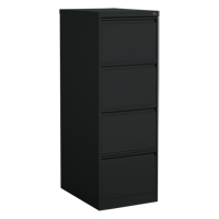 Classeur vertical, Acier, 4 tiroirs, 18-1/7" la x 25" p x 52" h, Noir Cintas