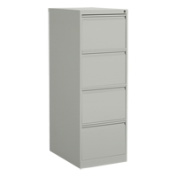 Classeur vertical, Acier, 4 tiroirs, 18-1/7" la x 25" p x 52" h, Gris Cintas