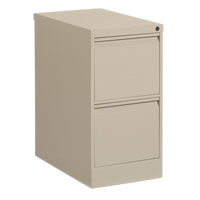 Classeur vertical, Acier, 2 tiroirs, 15-1/7" la x 25" p x 29" h, Beige Cintas