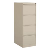 Classeur vertical, Acier, 4 tiroirs, 18-1/7" la x 25" p x 52" h, Beige Cintas