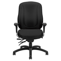 Chaise Overtime &agrave; dos &eacute;lev&eacute;, Tissu, Noir, Capacit&eacute; 300 lb Cintas