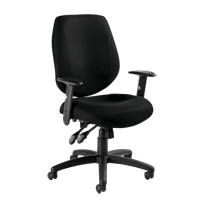 Chaise d'op&eacute;rateur Six 31, Tissu, Noir, Capacit&eacute; 250 lb Cintas