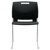 Chair, Plastic, 32-1/2" High, 300 lbs. Capacity, Black Cintas