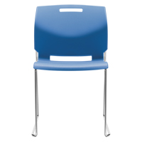 Chair, Plastic, 32-1/2" High, 300 lbs. Capacity, Blue Cintas