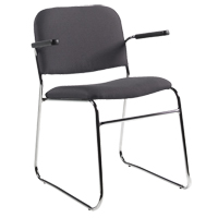 Chair, Fabric, 30" High, 200 lbs. Capacity, Black Cintas