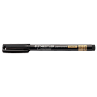 Lumocolor&reg; Permanent Marker, Black, Fine Tip Cintas
