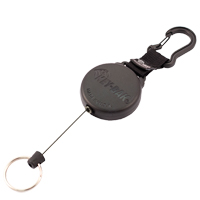 Securit Retractable Key Holder, Polycarbonate, 28" Cable, Carabiner Attachment Cintas