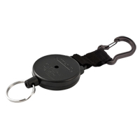 Securit Retractable Key Holder, Polycarbonate, 28" Cable, Carabiner Attachment Cintas