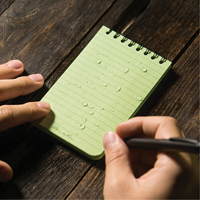 Pocket Top-Spiral Notebook, Soft Cover, Green, 100 Pages, 3" W x 5" L Cintas
