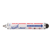 Nissen&reg; Solid Barrel Metal Marker, Liquid, White Cintas
