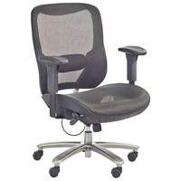 Chaise &eacute;conomique pour personnes de taille forte ou grandes, Mailles, Noir, Capacit&eacute; 450 lb Cintas