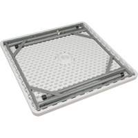 Folding Table, Square, 34" L x 34" W, Polyethylene, White Cintas