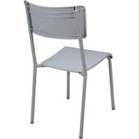 Chaises empilables Ventura, Polypropyl&egrave;ne, Hauteur 36", Capacit&eacute; 300 lb, Gris Cintas