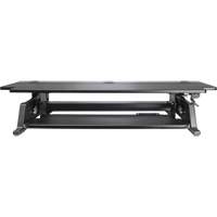 Poste de travail assis-debout Goya, Mod&egrave;le de bureau, 20" h x 42" la x 16" p, Noir Cintas