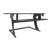 Poste de travail assis-debout Goya, Mod&egrave;le de bureau, 20" h x 42" la x 16" p, Noir Cintas