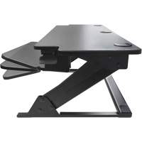 Poste de travail assis-debout Goya, Mod&egrave;le de bureau, 20" h x 42" la x 16" p, Noir Cintas