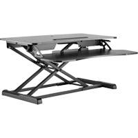 Goya Sit-Stand Workstation, Desktop Unit, 22" H x 31-1/2" W x 24" D, Black Cintas