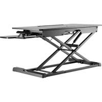 Goya Sit-Stand Workstation, Desktop Unit, 22" H x 31-1/2" W x 24" D, Black Cintas