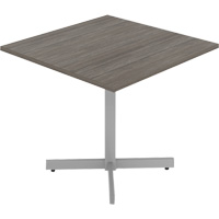 Cafeteria Table, 36" L x 36" W x 29-1/2" H, 1" Top, Laminate, Grey/White Cintas