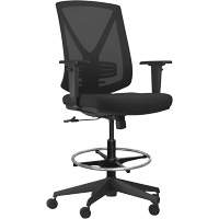 Chaise ajustable &agrave; basculement synchronis&eacute; s&eacute;rie Activ, Tissu/Mailles, Noir, Capacit&eacute; 275 lb Cintas