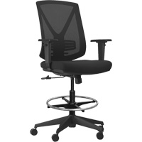 Chaise ajustable de premi&egrave;re qualit&eacute; &agrave; basculement synchronis&eacute; s&eacute;rie Activ, Tissu/Mailles, Noir, Capacit&eacute; 275 lb Cintas