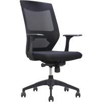 Chaise de bureau ajustable &agrave; basculement synchronis&eacute; s&eacute;rie Activ, Tissu/Mailles, Noir, Capacit&eacute; 275 lb Cintas