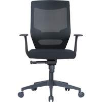 Chaise de bureau ajustable &agrave; basculement synchronis&eacute; s&eacute;rie Activ, Tissu/Mailles, Noir, Capacit&eacute; 275 lb Cintas