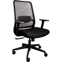 Chaise de bureau ajustable &agrave; basculement synchronis&eacute; s&eacute;rie Activ, Tissu/Mailles, Noir, Capacit&eacute; 275 lb Cintas