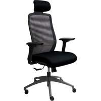 Era Series Adjustable Office Chair with Headrest, Fabric/Mesh, Black, 275 lbs. Capacity Cintas