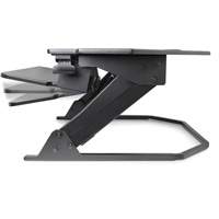 Poste de travail assise/debout pour bureau de coin Goya, Mod&egrave;le de bureau, 20" h x 42" la x 37-4/5" p, Noir Cintas