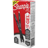 Stylo S-Gel, Noir, 0,7 mm, R&eacute;tractable Cintas