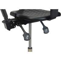 Tabouret ergonomique robuste avec accoudoirs r&eacute;glables, Stationnaire, Ajustable Hauteur, Capacit&eacute; 250 lb Cintas