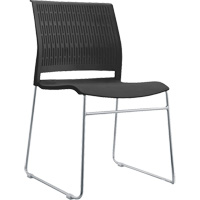 Stacking Chairs, Polypropylene, 32-3/8" High, 250 lbs. Capacity, Black Cintas