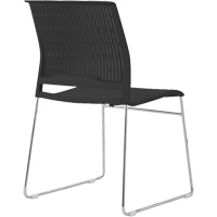 Stacking Chairs, Polypropylene, 32-3/8" High, 250 lbs. Capacity, Black Cintas