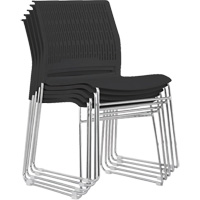 Stacking Chairs, Polypropylene, 32-3/8" High, 250 lbs. Capacity, Black Cintas